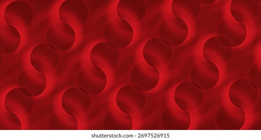 Fundo vermelho abstrato com linhas de curva brilhantes. Padrão moderno de linhas de círculo geométrico gradiente vermelho brilhante. Conceito futurista. Terno para banner, brochura, cartaz, apresentação, capa, site