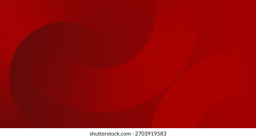 Abstract red background with glowing curve lines. Modern shiny red gradient geometric circle lines pattern. Futuristic concept. Suit for banner, brochure, poster, presentation, cover, website