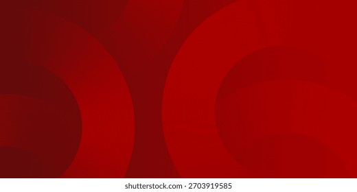Fundo vermelho abstrato com linhas de curva brilhantes. Padrão moderno de linhas de círculo geométrico gradiente vermelho brilhante. Conceito futurista. Terno para banner, brochura, cartaz, apresentação, capa, site