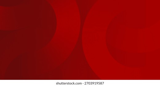 Abstract red background with glowing curve lines. Modern shiny red gradient geometric circle lines pattern. Futuristic concept. Suit for banner, brochure, poster, presentation, cover, website