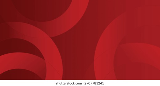 Fondo rojo Abstractas con líneas de curva brillantes. Modelo geométrico rojo brillante moderno de las líneas del círculo. Concepto futurista. Traje para el Anuncio, folleto, cartel, presentación, cubierta, Sitio web