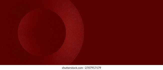 Abstract red background with glowing curve lines. Modern shiny red gradient geometric circle lines pattern. Futuristic concept. Suit for banner, brochure, poster, presentation, cover, website