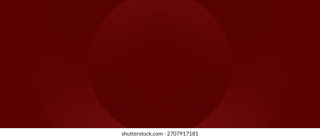 Abstract red background with glowing curve lines. Modern shiny red gradient geometric circle lines pattern. Futuristic concept. Suit for banner, brochure, poster, presentation, cover, website