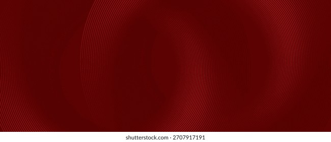 Abstract red background with glowing curve lines. Modern shiny red gradient geometric circle lines pattern. Futuristic concept. Suit for banner, brochure, poster, presentation, cover, website