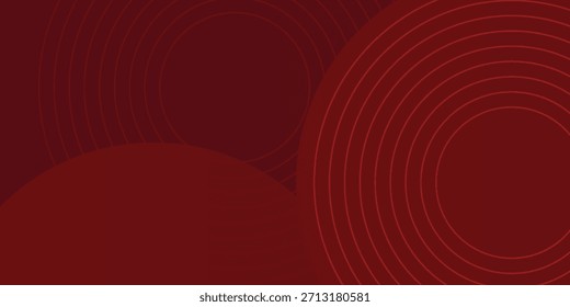 Abstract red background with glowing curve lines modern abstact. geometric circle lines pattern design