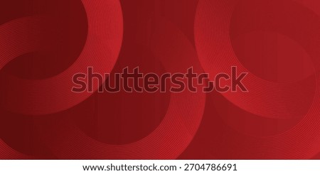 Abstract red background with glowing curve lines. Modern shiny red gradient geometric circle lines pattern. Futuristic concept. Suit for banner, brochure, poster, presentation, cover, vector
