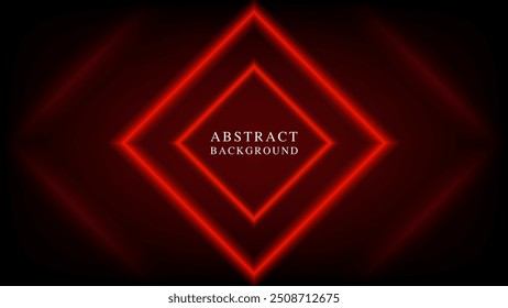 Abstract red background with a glowing, featuring neon light effects illustration  