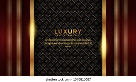 abstract red background with gold lines. textured background. isolated background and golden light.
