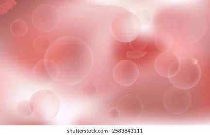 Abstract Red Background with Golden Bokeh Circles