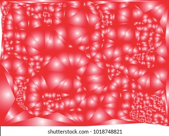Abstract red background with gradient circles, bubbles. Beautiful background with particles. Vector clip art.