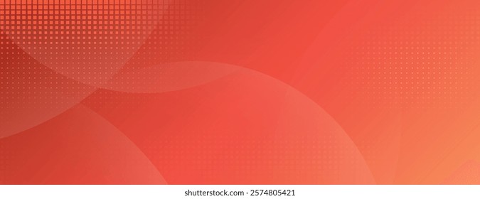 Abstract red background with a gradient red color and dotted texture. The background features overlapping circles and a vibrant red hue. Geometric gradient background vector. Red background.