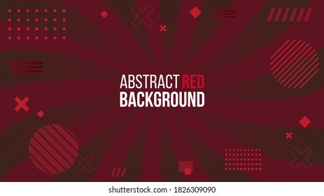 Abstract red background gradient design with geometric composition.Futuristic minimal pattern place for text or message.Trendy and modern Cool banner design template.