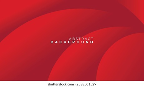 Abstract red background with gradient tones and artistic, flowing line decorations.