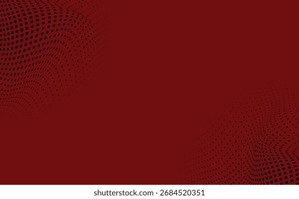 Fondo rojo abstracto con puntos de semitono