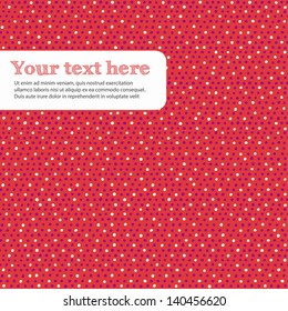 Abstract red background with hand drawn dots. Seamless pattern. Vector illustration
