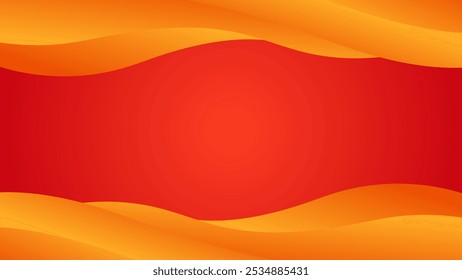 ABSTRACT RED BACKGROUND WITH HAND DRAWN SHAPES GRADIENT ORANGE COLOR DESIGN VECTOR TEMPLATE FOR WALLPAPER, COVER DESIGN, HOMEPAGE DESIGN