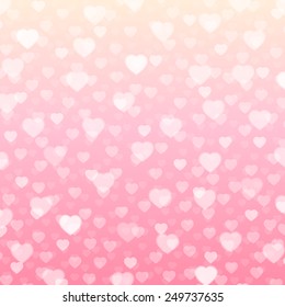 abstract red background with heart pattern (vector)