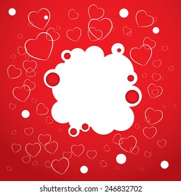 Abstract red background. Heart. Valentine's day card. vector