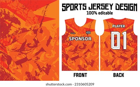 Abstract red background jersey design for sport uniform