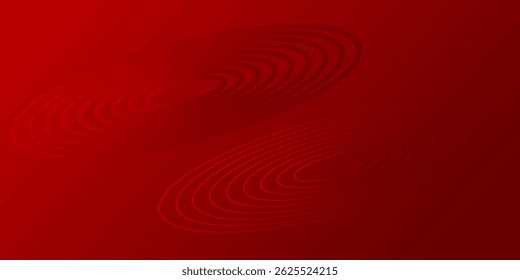 Abstract red background with red layered circle.