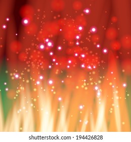 Abstract red background like as tongues of flame with sparkles