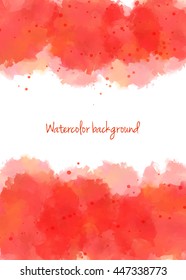 Abstract red background like watercolor. Vector illustration