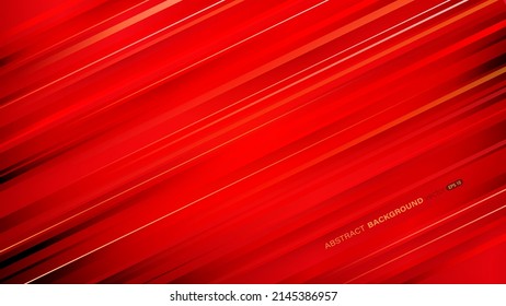 Abstract red background with line and diagonal gradient. Vector illustration
