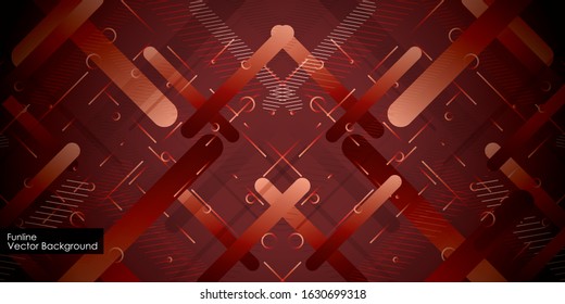 Abstract Red Background with Lines