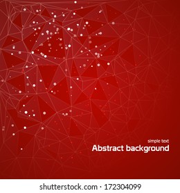 Abstract red background with lines, circles, EPS 10 design background
