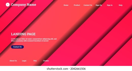 abstract red background with Memphis style, abstract creative backgrounds, and modern landing page vector concepts.
