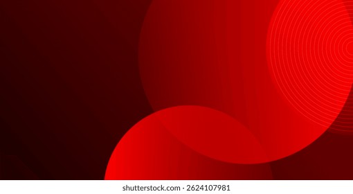 Fondo rojo Abstractas con Elementos circulares modernos. Ilustración vectorial de moda con llamativos tonos rojos, perfecta para carteles, Anuncios y diseños digitales.