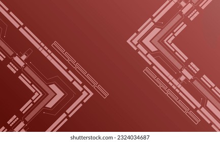 abstract red background  with modern corporate technology concept presentation or banner design , web, page, greeting, card, background. Vector illustration with line stripes texture elements