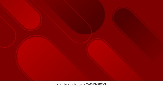 Abstract red background. Modern simple red geometric design. Minimal shapes. Suit for booklet, brochure, banner, poster, website, flyer, cover, corporate, backdrop. Vector illustration