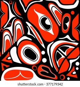 abstract red background native north american