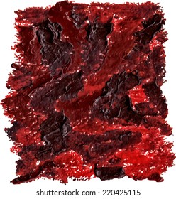 Abstract red background with oil paint strips 