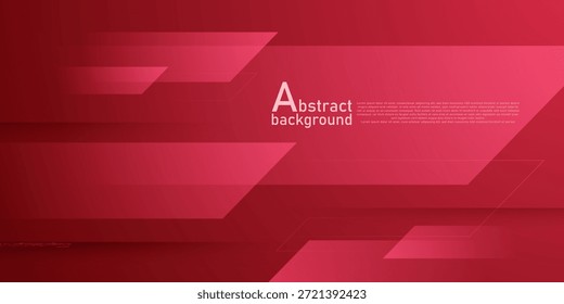 Fondo rojo Abstractas con diseño de patrón de flecha de superposición. Estilo futurista del concepto del elemento del fondo del Anuncio del color de las Formas de moda. Vector Eps10