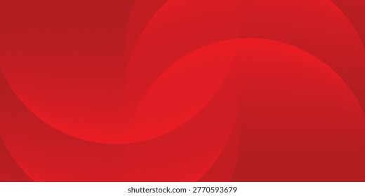 Abstract red background with overlapping semi-circle curves and vibrant gradient modern illustration eps10