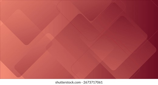 Fondo rojo Abstractas con Formas geométricas transparentes superpuestas