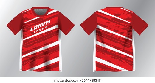 abstrato padrão de fundo vermelho para o esporte jersey design mockup