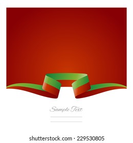 Abstract red background Portuguese flag ribbon
