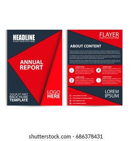 Abstract Red Background For Poster Brochure Flyer Design Layout Vector Template in A4 Size
