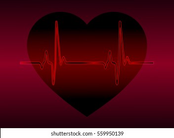 abstract red background, red background for presentations, red heart vector
