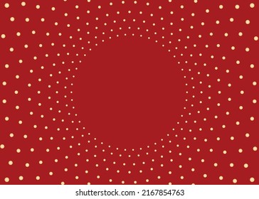 Abstract red background with a radial gold tint. Vector illustration.