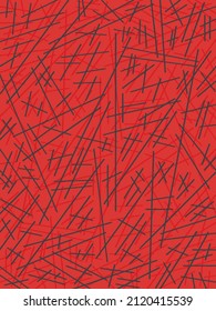 Abstract red background with seamless stick pattern