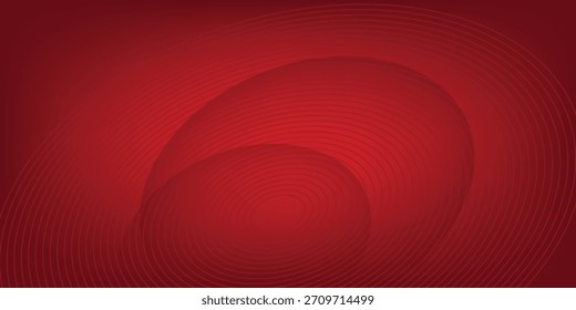 Abstract red background with shining curve lines. Modern shiny red gradient geometric circle lines pattern. vector,eps.10