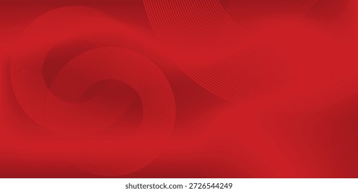 Abstract red background with shining curve lines. Geometric circle line pattern eps 10