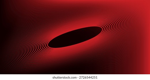 Fondo rojo Abstractas con líneas de curva brillantes. Patrón geométrico de línea circular eps 10