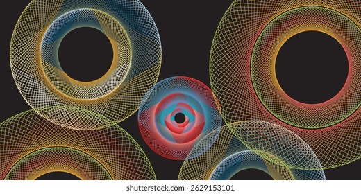 Abstract red background with shining curved lines. Modern shiny red gradient geometric circle lines pattern. Futuristic concept. Suitable for banners, flyers, posters, presentations, covers, websites