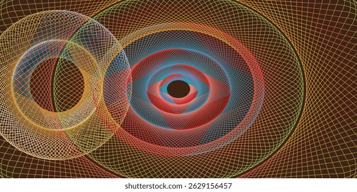Abstract red background with shining curved lines. Modern shiny red gradient geometric circle lines pattern. Futuristic concept. Suitable for banners, flyers, posters, presentations, covers, websites