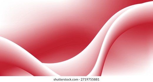 fundo vermelho abstrato com ondas lustrosas suaves e iluminação gradiente para banners, cartazes, apresentações e modelos com temas de luxo.